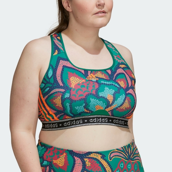NWT FARM Rio Medium Support Sports Bra Adidas Collaboration